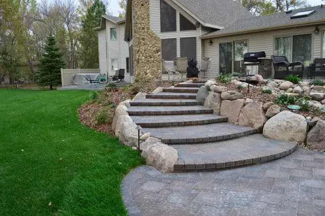 Concrete and brick staircase project photo