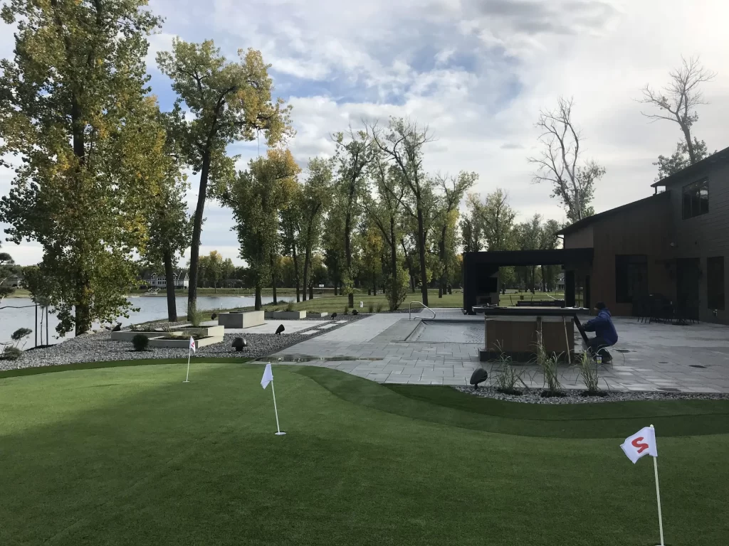 Backyard Golf Course and Bar Project photo
